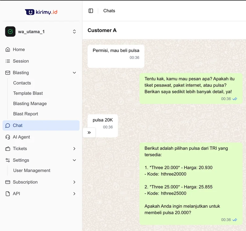 Ilustrasi UMKM yang meningkat performanya menggunakan otomasi Chatbot Kirimy